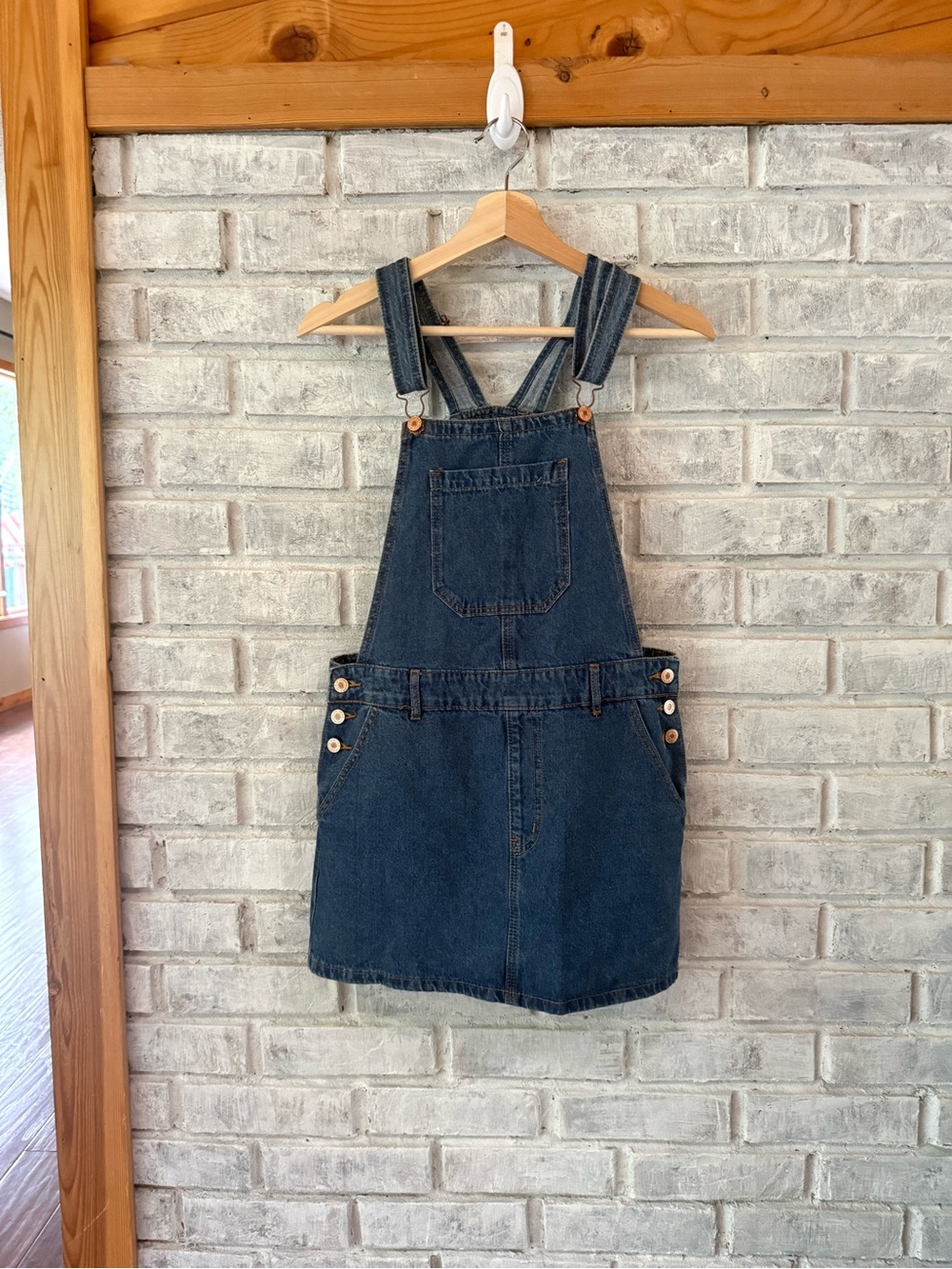 Forever 21 Blue Denim Overalls Label Detail